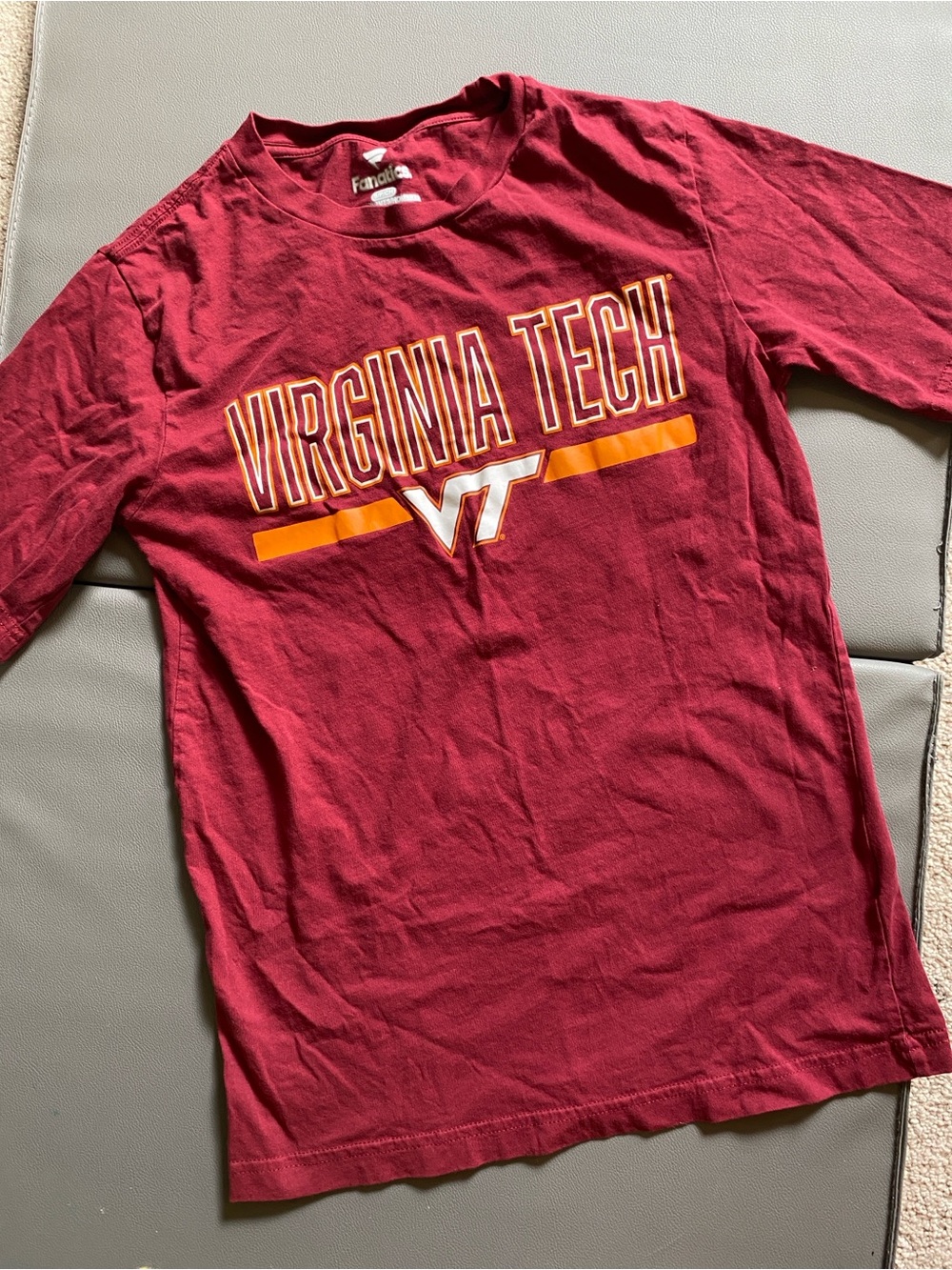 Fanatics Virginia Tech Maroon Tee with Orange Accent